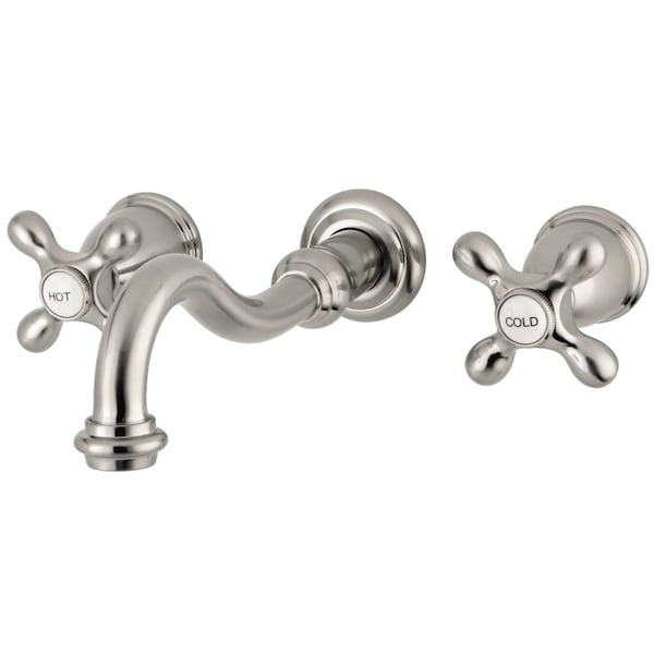 Roman Tub Faucet, Brushed Nickel, Wall Mount